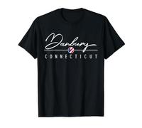 Danbury Connecticut (CT) Value Graphic T-Shirt, Men, Black, L