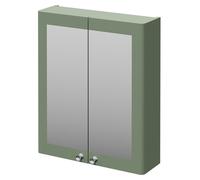 Danbury Wall Mounted Mirrored Cabinet | Satin Green | Glass/MDF | 600mm