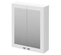 Danbury Wall Mounted Mirrored Cabinet | Satin White | Glass/MDF | 600mm