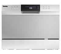 DANBY Countertop Portable Dishwasher (DDW631SDB) - 6 Place Setting + Front Controls, Silver