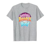 Dance All Day: Vibrant Party Poster for Music Lovers T-Shirt, Men, Heather Grey, 6XL