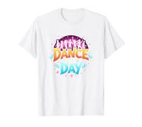 Dance All Day: Vibrant Party Poster for Music Lovers T-Shirt, Men, White, 6XL