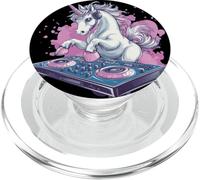 Dance All Night with this Funny Unicorn DJ Costume PopSockets PopGrip for MagSafe