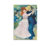 Dance at Bougival by Pierre Auguste Renoir Art Poster Canvas Wall Art Decorative Picture Prints Modern Decor 08x12inch(20x30cm)