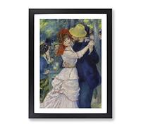 Dance At Bougival By Pierre Auguste Renoir Classic Painting Framed Print | A2 Black Framed Wall Art | Ready to Hang | Classic Historical Picture | Living Room Bedroom Lounge Office