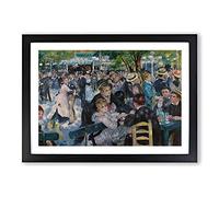 Dance at Le Moulin De La Galette by Pierre-Auguste Renoir Framed Print | A2 Black Framed Wall Art | Ready to Hang | Modern Nature Picture | Living Room Bedroom Lounge Office