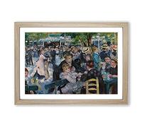 Dance at Le Moulin De La Galette by Pierre-Auguste Renoir Framed Print | A2 Oak Framed Wall Art | Ready to Hang | Modern Nature Picture | Living Room Bedroom Lounge Office