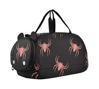 Dance Bag Sports Duffle Bag for Girl Boys,Halloween Pink Spiders Kids Gym Bag, BlackTravel Duffle Bag with Name, Overnight Weekender Bags