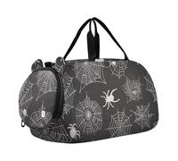Dance Bag Sports Duffle Bag for Girl Boys,Spiders Pattern Kids Gym Bag, BlackTravel Duffle Bag with Name, Overnight Weekender Bags