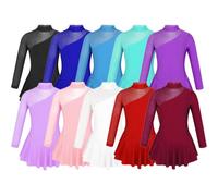 Dance Ballet Dress Guard Figure Skating One-Piece With Body Dancing, Black, 134 cm-140 cm