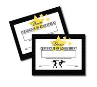 Dance Certificate of Achievement Award 50 pk 11x8.5” Dance Student Gift Competition Graduation Class Team Student Display Bulk