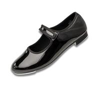 Dance Class Molly Jane Tap Shoe Mary Flat, Black Patent, 10.5 UK Child