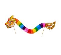 Dance Dragon Assembly Toy Set For Kid Teen Handmade Chinese Paper Puppet Craft Set For Spring Festival Party Supplies Preschool Craft Supplies