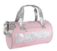 Dance Duffle Bags for Dancers, Girls, Teens, and Student Athletes, Fun Dance Workout Duffel Bag for Girls and Boys (Pink/Silver)