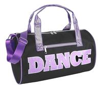 Dance Duffle Bags for Dancers, Girls, Teens, and Student Athletes, Fun Dance Workout Duffel Bag for Girls and Boys (Black/Purple)