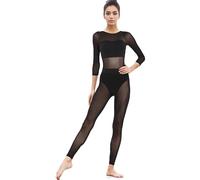 Dance Elite - Hiede - Dance Unitard For Women Acro. Unitards for Women Acro Dance, Black, Adult L