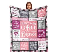 Dance Gifts for Girls Blanket 60"x50", Dancer Gifts, Gifts for Dancers, Ballet Gifts for Girls 8-12, Dancing Stuff/Accessories, Dance Recital Gifts, Dance Competition Must Haves Soft Warm Throw