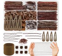 Dance Hair Accessories Kit - 466 Pcs Ballet Bun Maker Set with Bobby Pins, Elastic Bands, Hair Nets, and Storage Box for Competitions and Styling