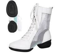 Dance Heels Flat Sandals for Women Dancing Women's Latin Shoes Satin Open Toe Ballroom Salsa Bachata Tango Practice Party Performance UK Black Jazz Cross Strap Split Sole Pu Tap