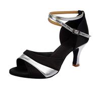 Dance Heels For Women, Open Toe Sandals For Women, Elegant Latin Dance Shoes Breathable Ballerina Sandal Adjustable Strap Social Performance Dance Shoes Non Slip Sandal Strappy Shoe Dressy Sandals