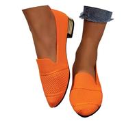 Dance Heels Summer Shoes for Women UK Dancing Black Jazz Cross Strap Split Sole Pu Wide Fit Sandals Salsa Closed Toe 1920s Womens Sequined Leather Pointed Kitten Heel Latin Ballroom 2-Orange Size 6.5