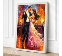 Dance in Flames Canvas Wall Art Print 24x16 Inch