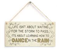 Dance in the Rain Hanging Sign, Motivational Decor