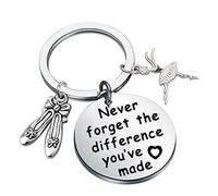 Dance Keychain Ballet Dancing Gifts Dance Team Jewelry Dance Recitals Gift Never Forget The Difference You’ve Made (UK Ballet Dancing KC)