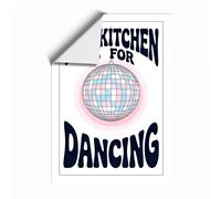 Dance Kitchen Disco Retro Unframed Wall Art Print A4 (29.7×21cm), Wall Decor for Living Room, Bedroom, Office & Home, Art Gift