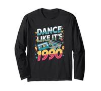 Dance like it is 1990 vintage retro 90s casette disco 1990s Long Sleeve T-Shirt