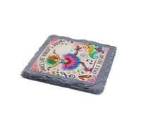 Dance Like Nobody's Judging Slate Coaster - Vibrant Artistic Home Décor, Fun & Inspirational Gift for Dancers, Women & Creative Souls (slco-kf25-dancenotjudgehg)