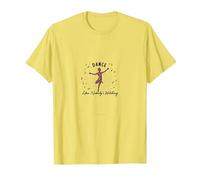 Dance Like Nobodys Watching Joyful Silhouette T-Shirt, Men, Lemon, L