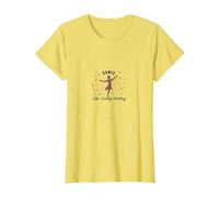 Dance Like Nobodys Watching Joyful Silhouette T-Shirt, Women, Lemon, S