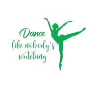 Dance Like Nobody's Watching Wall Decal Quote Dancer Vinyl Wall Stickers Dancing Girl Bedroom Decor Dance Studio Decor Extra Large - 60x84cm