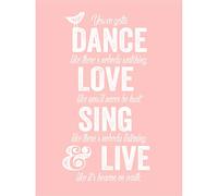 Dance Love Sing Live Blush Canvas Wall Art Print