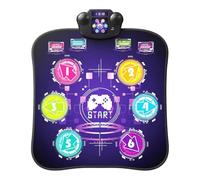 Dance Mat for Girls Kids,Dance Mat Toys,3 Challenge Levels Built-in 8 Musics Kids Dances Mats,Light Up Music Dance Pad with Bluetooth,Xmas for Gift 3-12 Year Girls Boy (I)
