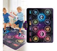 Dance Mat for Girls Kids,Dance Mat Toys,3 Challenge Levels Built-in 8 Musics Kids Dances Mats,Light Up Music Dance Pad with Bluetooth,Xmas for Gift 3-12 Year Girls Boy (D)