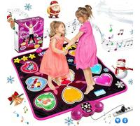 Dance Mat for Girls Kids,Dance Mat Toys,3 Challenge Levels Built-in 8 Musics Kids Dances Mats,Light Up Music Dance Pad with Bluetooth,Xmas for Gift 3-12 Year Girls Boy (A)