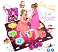 Dance Mat for Girls Kids, Gifts for Girls 3 4 5 6 7 8 9 10+ Year Old, Light Up Music Dance Pad with Bluetooth, 6 Game Modes, 3 Challenge Levels&Adjustable Volume, Toys Games Christmas Birthday Gifts