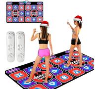 Dance Mat for Girls,Light Up Dance for Tv Plug And Play,with 100 Songs, 5 Game Modes, 2-Player Interactive Fitness for Tv & Computer Games, Fun Christmas Birthday Gift (Wired without controllers)