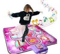 Dance Mat Toys for Girls, Kids Dance Mats with LED Lights, 2 Game Modes, Light Up Dance Pad, Musical Dances Mat, Christmas Birthday Toy Gifts for 6 7 8 9 10 11 12 Year Old Girls Boys, 108 * 90cm