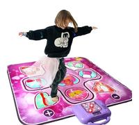 Dance Mat Toys for Girls, Light Up Dance Pad, Electronic Dance Pad with LED/2 Game Modes/Built-in Music/Adjustable Volume, Christmas Birthday Toys Gifts for 3 4 5 6 7 8 9 10 11 12 Girls Boys, 108*90cm
