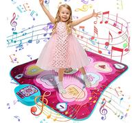 Dance Mat Toys for Girls - Music Play Mat 5 Play Modes 3 Challenge Levels Adjustable Volume & LED Lights, Musical Dance Game Pad Toy Christmas Birthday Gifts for 3 4 5 6 7 8 9+ Years Old Girls