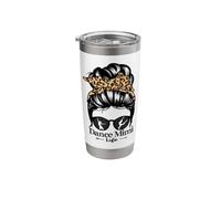 Dance Mimi Messy Bun Hair Funny Leopard Dancer Stainless Steel Insulated Tumbler