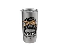Dance Mimi Messy Bun Hair Funny Leopard Dancer Stainless Steel Insulated Tumbler