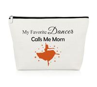 Dance Mum Gift Makeup Bag Dance Lover Gift Dance Teacher Thank You Gift Dancer Gifts Cosmetic Bag Dance Mom Appreciation Gifts Christmas Birthday Gifts for Dance Mum Mother's Day Gift Travel Pouch