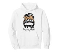 Dance Mum Life Messy Bun Hair Funny Leopard Dancer Pullover Hoodie