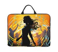 Dance Music Laptop Case 14 in, TSA Laptop Sleeve Shockproof Protective Notebook Case Water Resistant Computer Bag with Handle Briefcase Handbags for Men Women