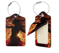 Dance Music Luggage Tag for Suitcase PU Leather Suitcase Tag with Stainless Steel Loop and Address Card Baggage Tags Cute Bag Name Travel Tags ID Labels for Women Men 1 PC