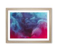 Dance Of Love In Abstract Modern Art Framed Print | A4 Oak Framed Wall Art | Ready to Hang | Abstract Love Picture | Living Room Bedroom Lounge Office